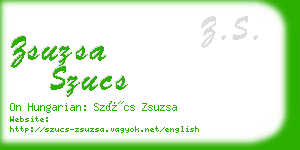 zsuzsa szucs business card